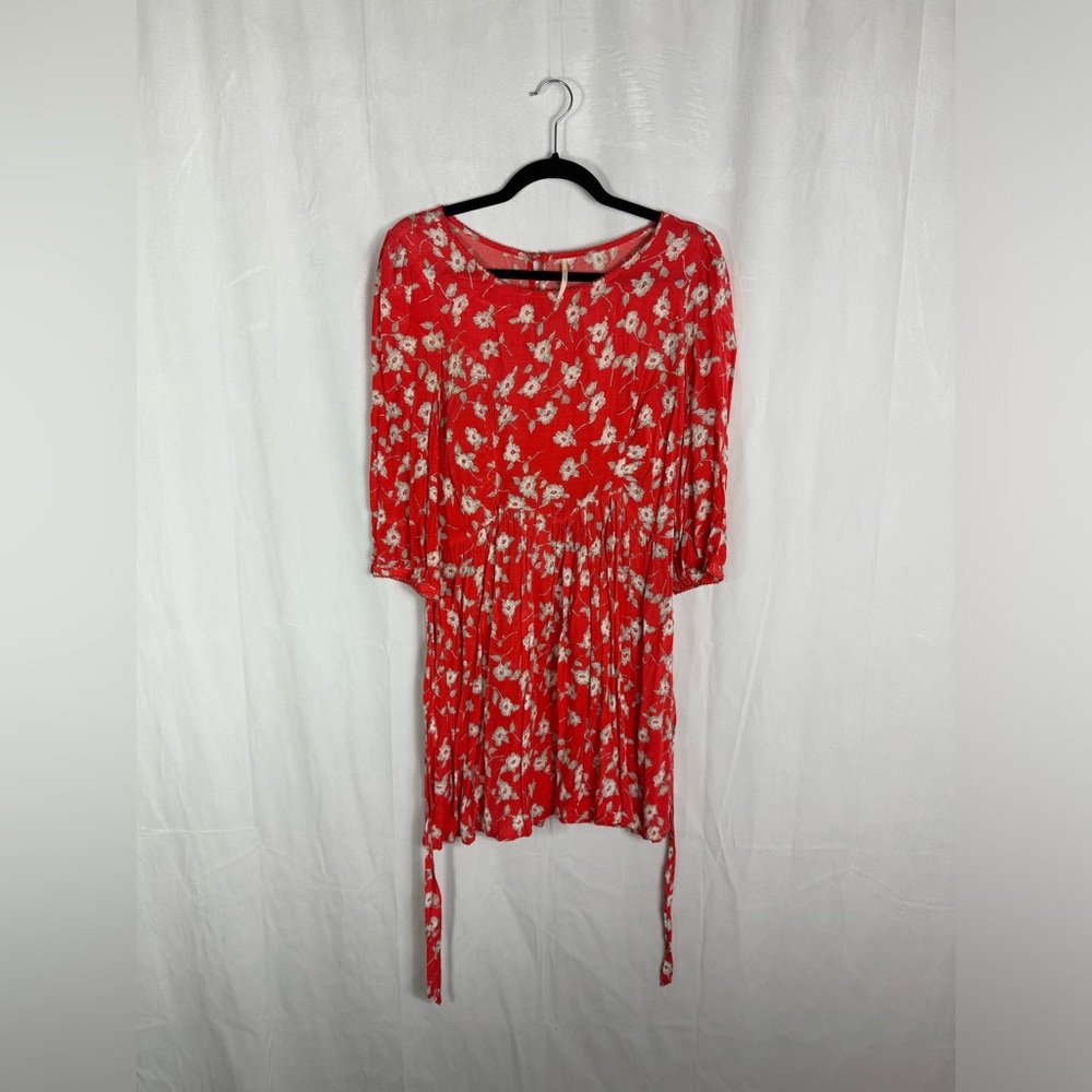Floral Drop Waist Wrap Dress